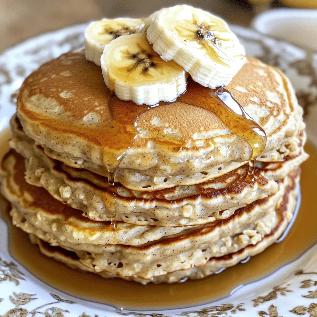 Banana Oatmeal Pancakes Healthy and Fluffy Recipe