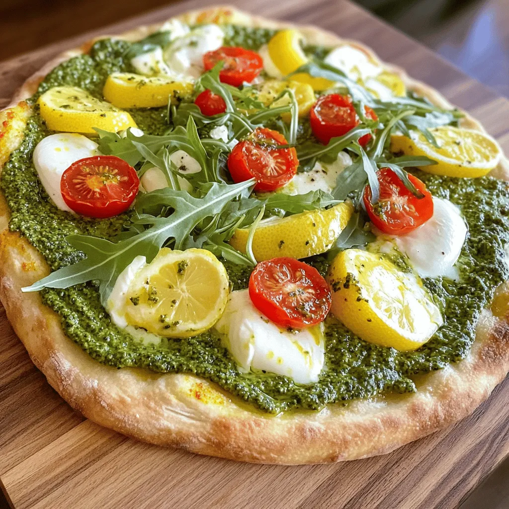 Lemon Basil Pesto Pizza Fresh and Flavorful Delight