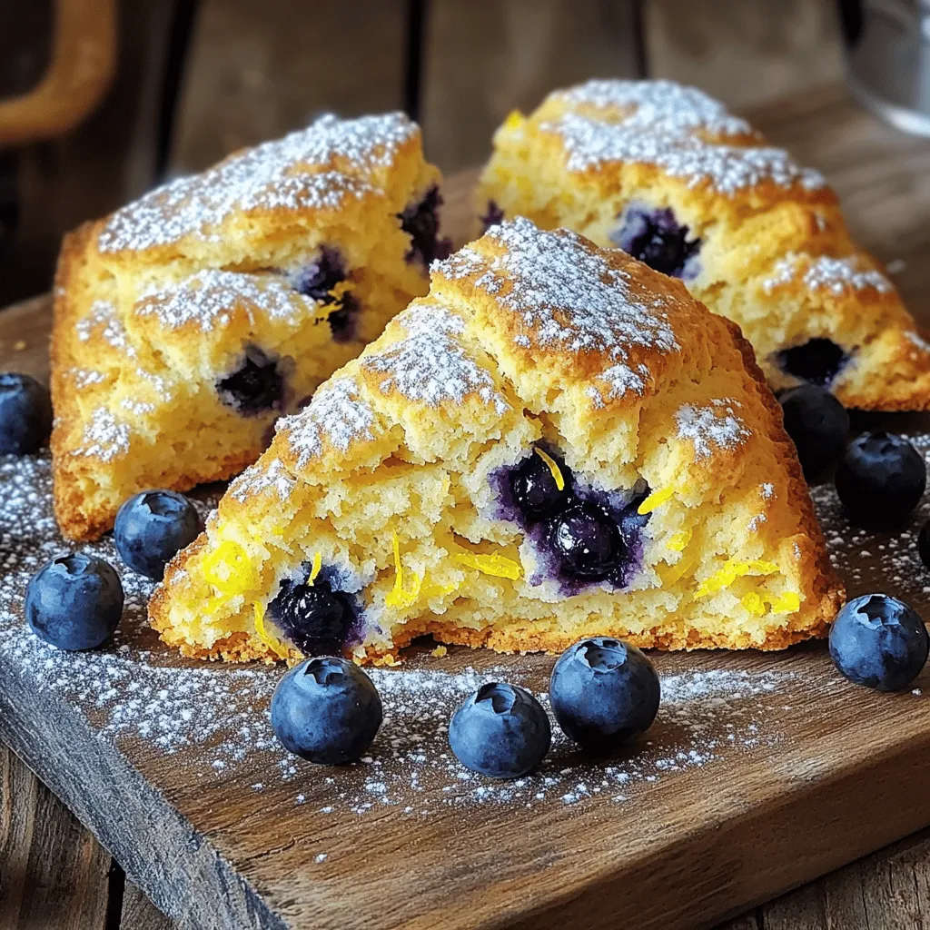 Lemon Blueberry Scones Tasty and Simple Recipe