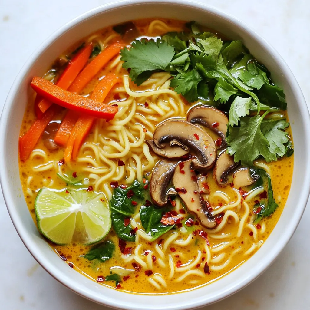 Thai Coconut Curry Ramen Flavorful and Healthy Dish