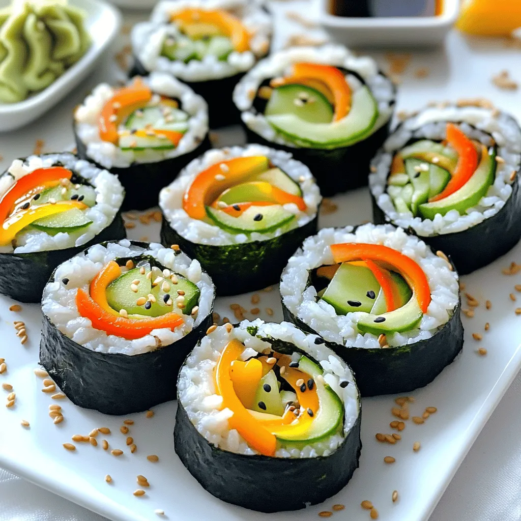 Simple Veggie Sushi Rolls Fresh and Tasty Treat