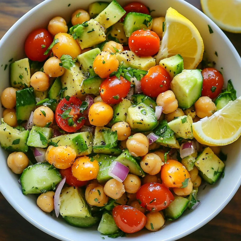 Avocado Chickpea Salad Tasty and Nutritious Dish