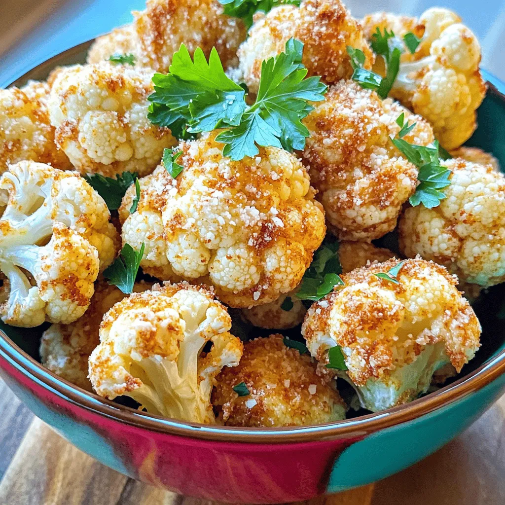 Garlic Parmesan Air Fryer Cauliflower Delight