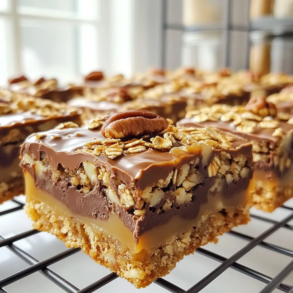 Chocolate Caramel Oat Carmelitas Irresistible Treat
