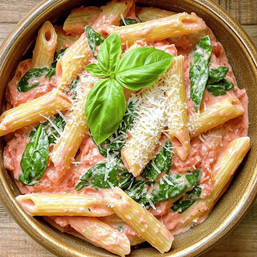 Creamy Tomato and Spinach Pasta Flavorful Delight