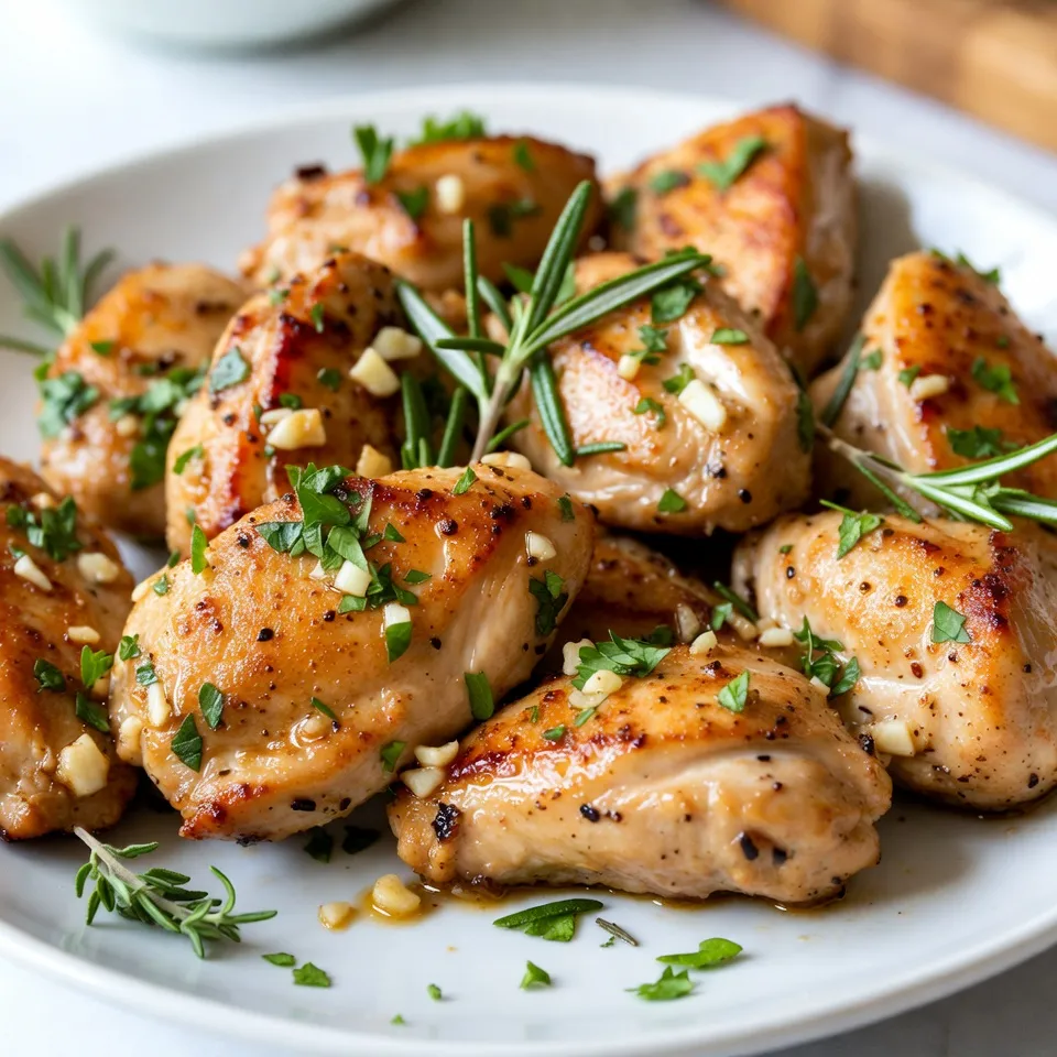 Garlic Herb Butter Chicken Bites Savory Flavor Burst