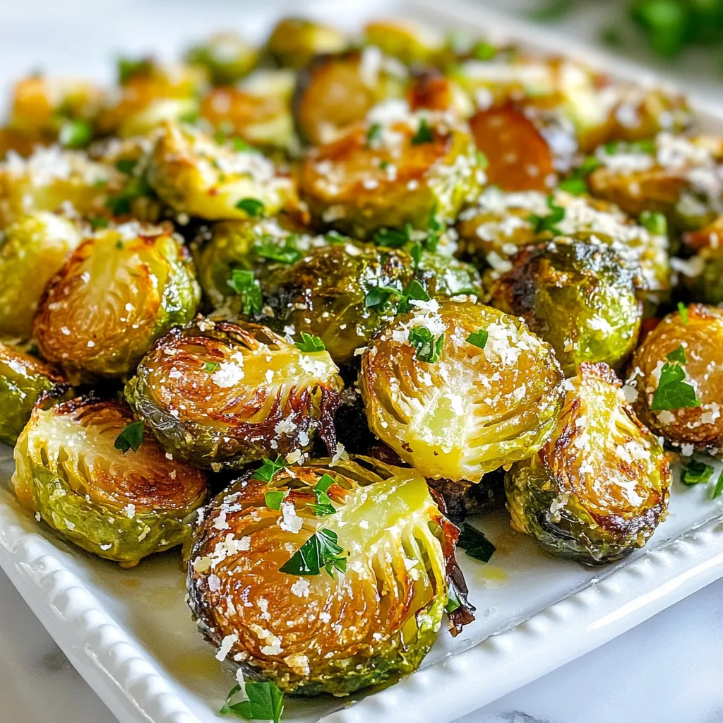 Crispy Garlic Parmesan Brussels Sprouts Flavor Explosion