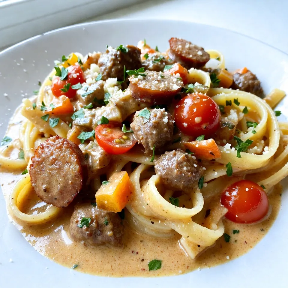 Creamy Cajun Sausage Pasta Flavorful and Easy Meal