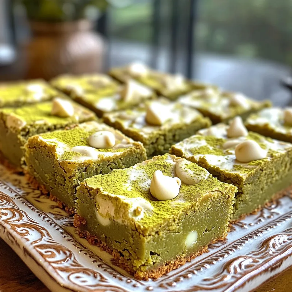 Matcha White Chocolate Blondies Irresistible Treat