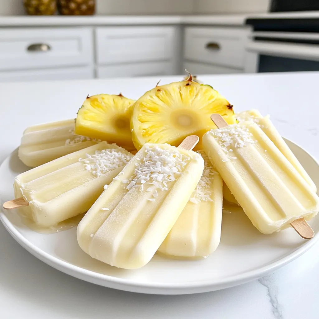Coconut Pineapple Popsicles Refreshing Summer Treat