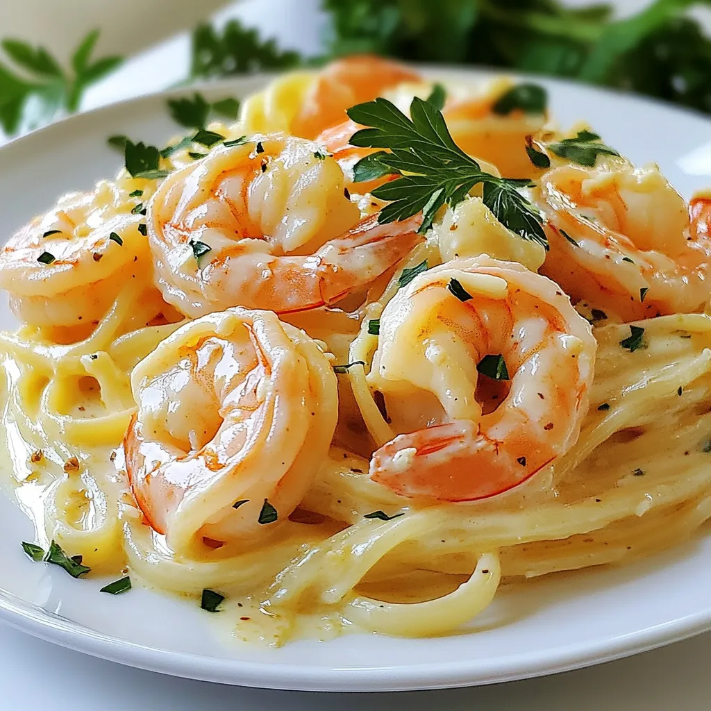 Creamy Garlic Shrimp Linguine Simple and Flavorful Dish