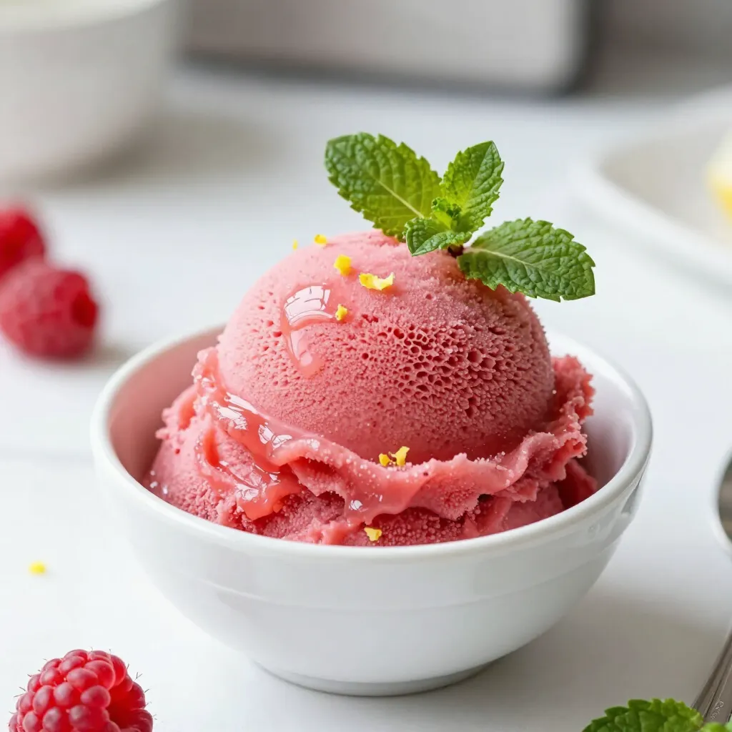 Raspberry Lemonade Sorbet Refreshing Summer Treat