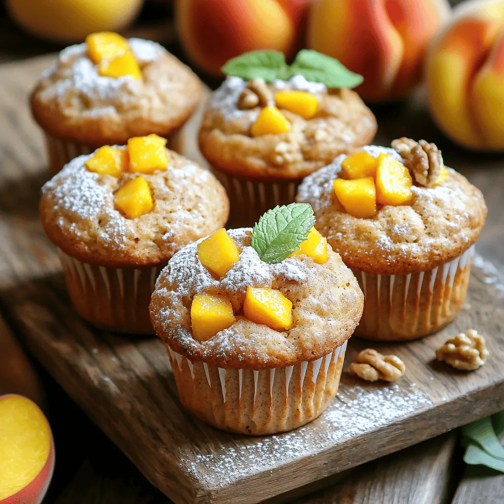 Peach Oat Muffins Delightfully Soft and Flavorful