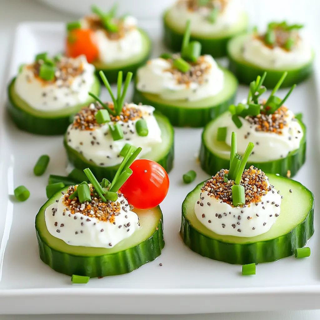 Everything Bagel Cucumber Bites Fresh and Tasty Snack