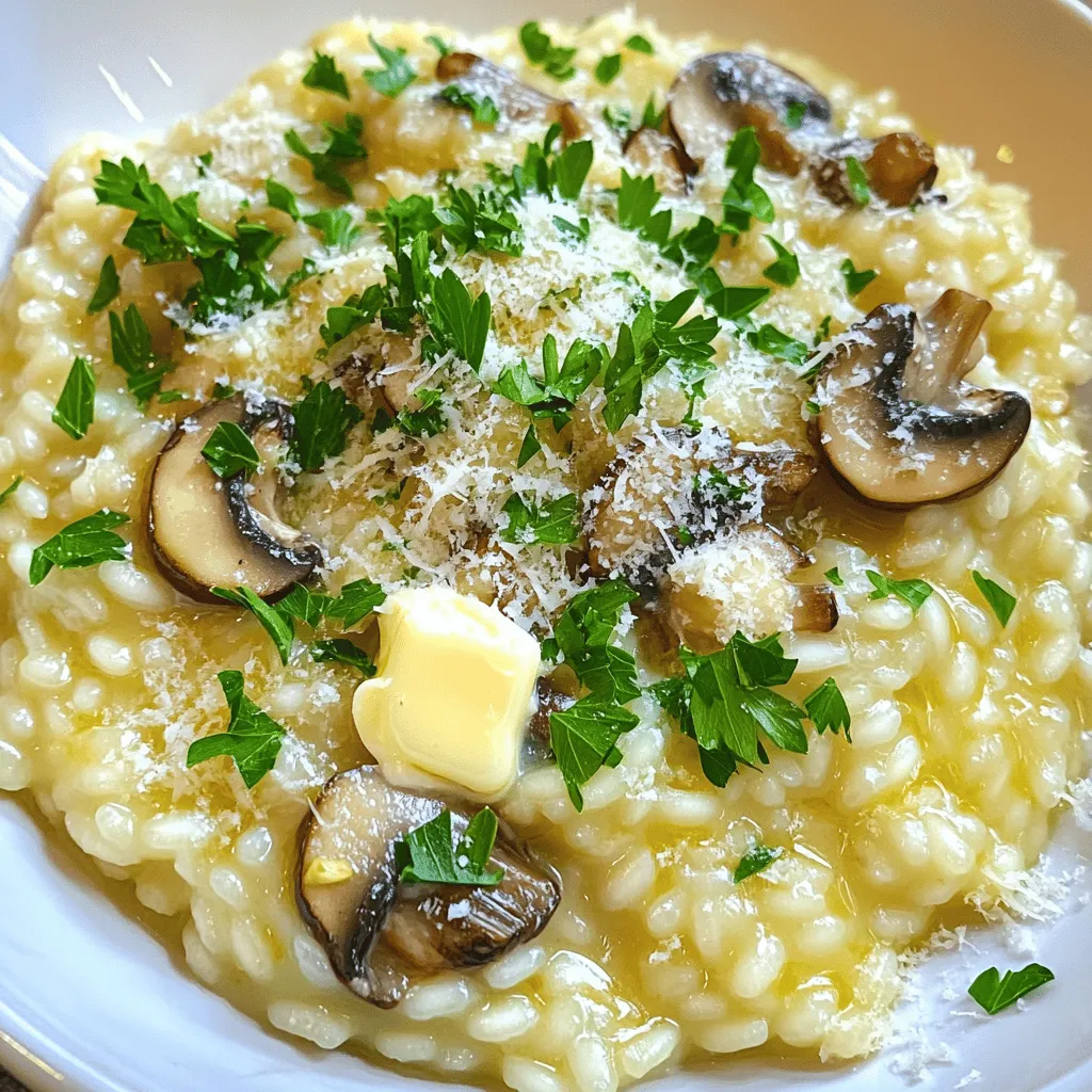 Garlic Butter Mushroom Risotto Creamy and Flavorful Dish