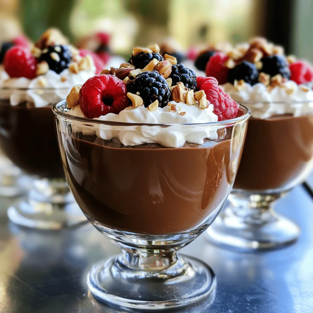 Protein Dark Chocolate Pudding Cups Delightful Treat