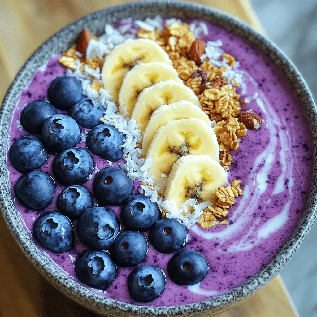 Blueberry Coconut Smoothie Bowl Healthy and Tasty Snack
