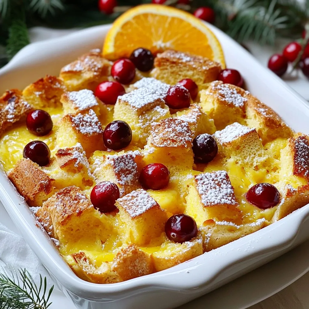 Cranberry Orange Bread Pudding Tasty Dessert Recipe