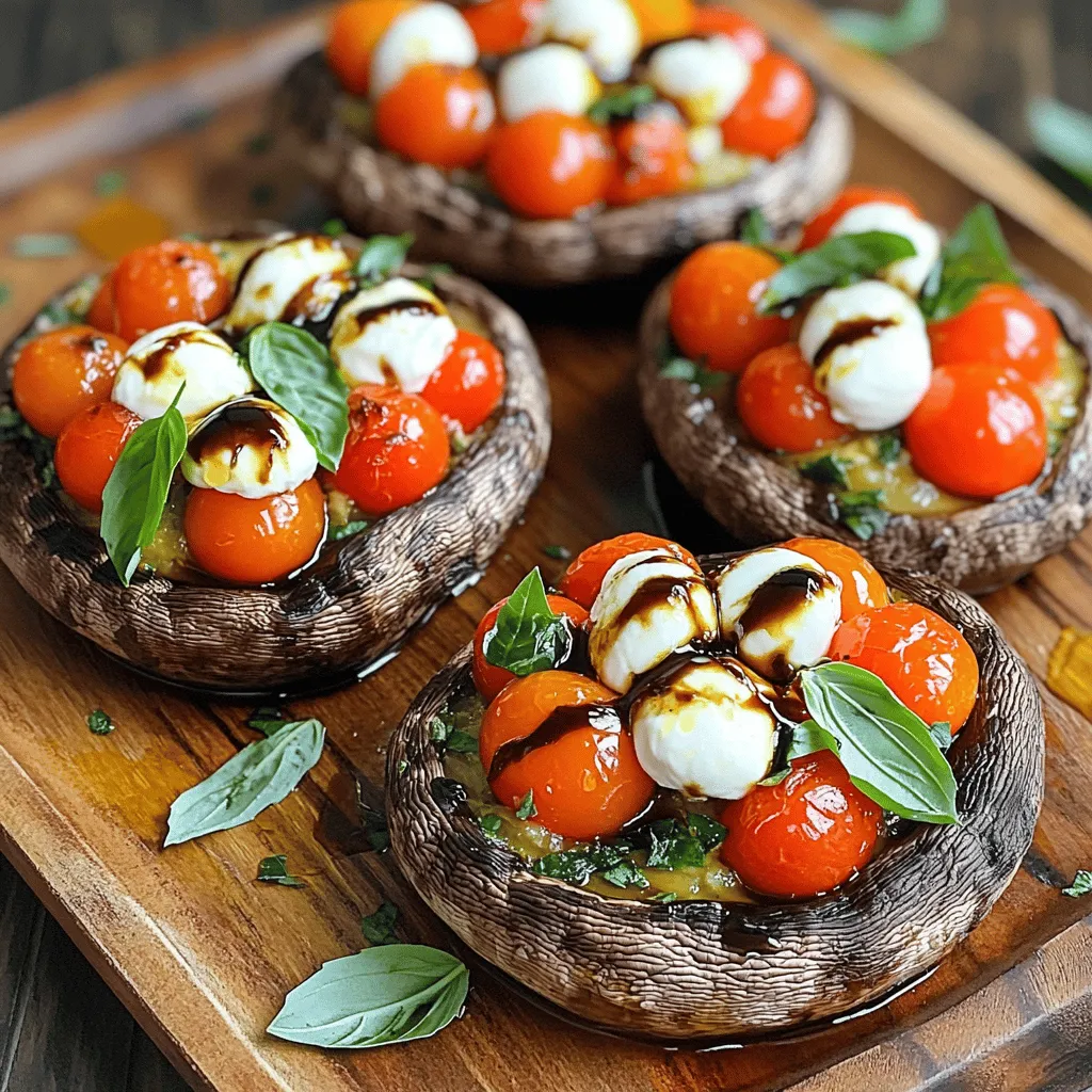 Caprese Stuffed Portobello Mushrooms Flavorful Delight