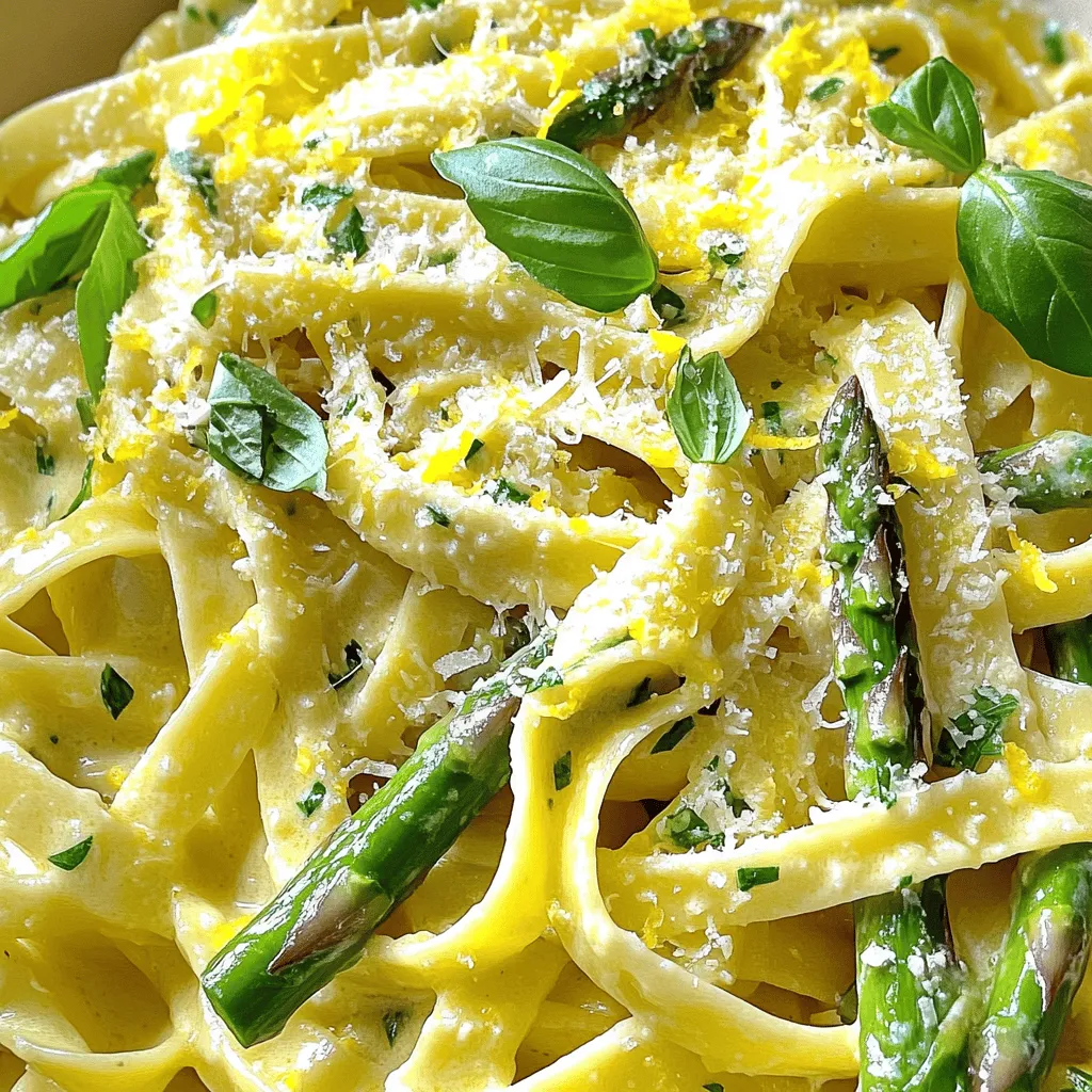 Creamy Lemon Asparagus Pasta Delightful and Easy Dish