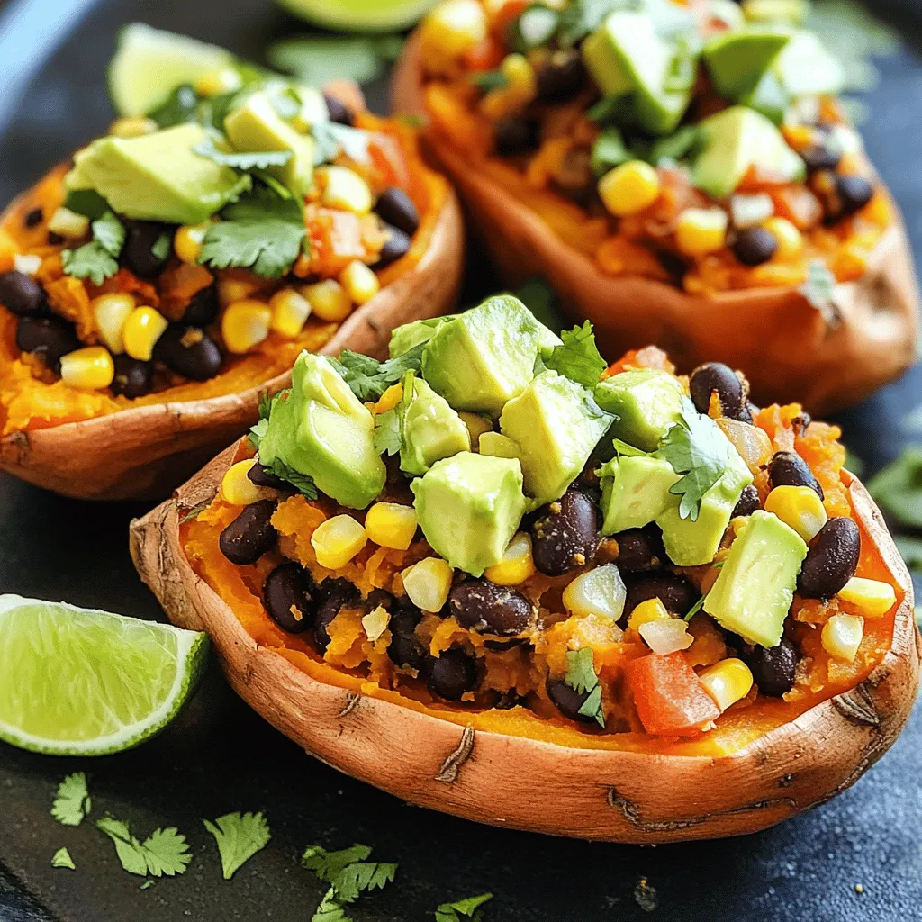 Chipotle Black Bean Stuffed Sweet Potatoes Delight