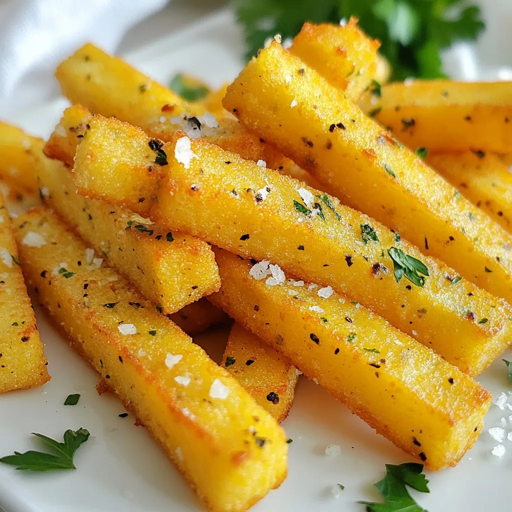 Garlic Herb Parmesan Polenta Fries Crispy and Flavorful