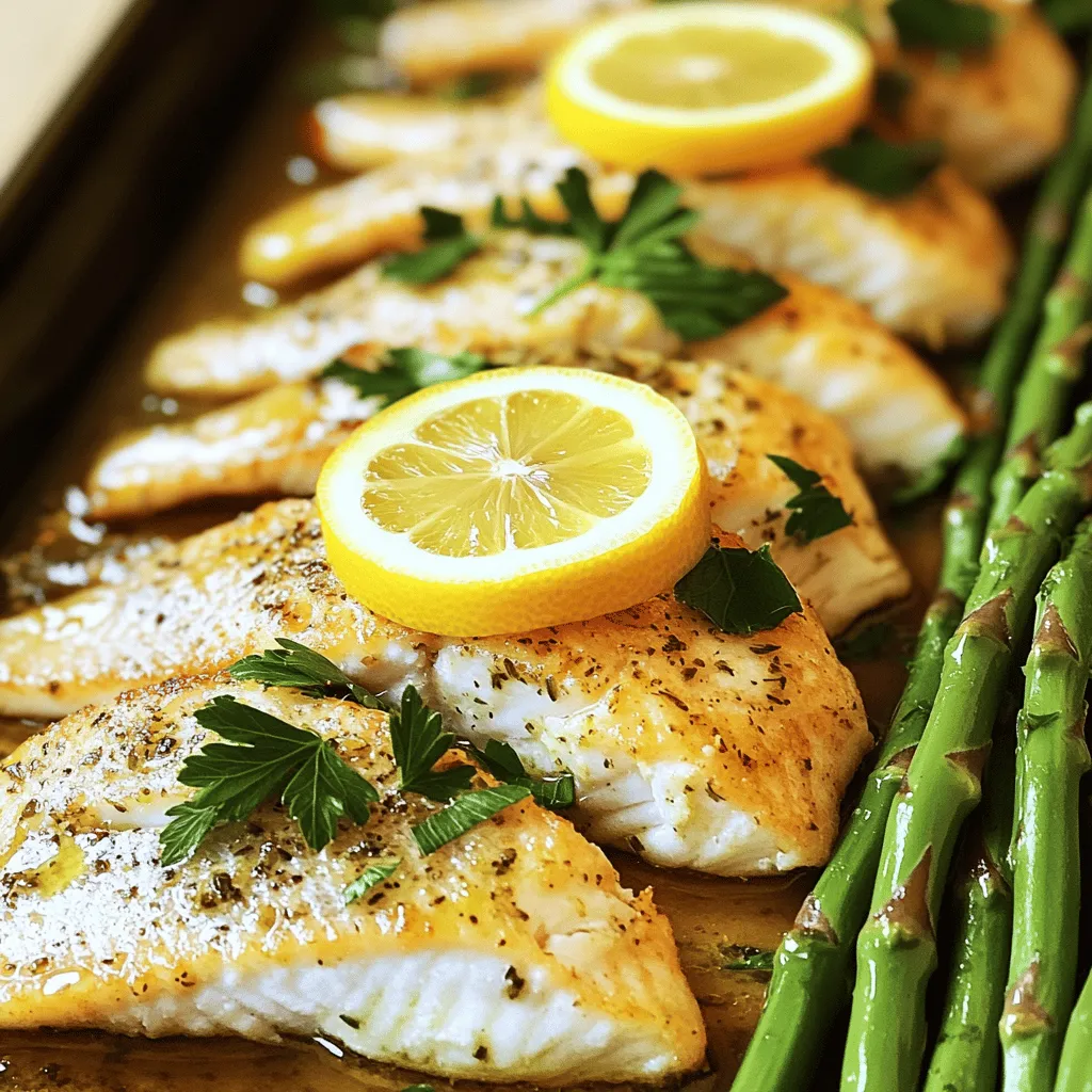 23. Baked Lemon Herb Tilapia with Asparagus Delight