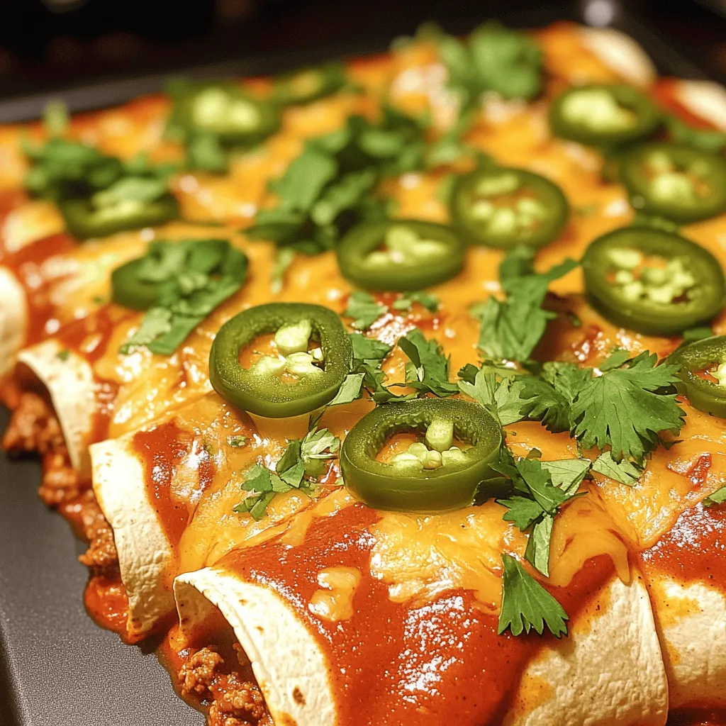 Savory 78. Beef Enchiladas with Red Sauce Recipe