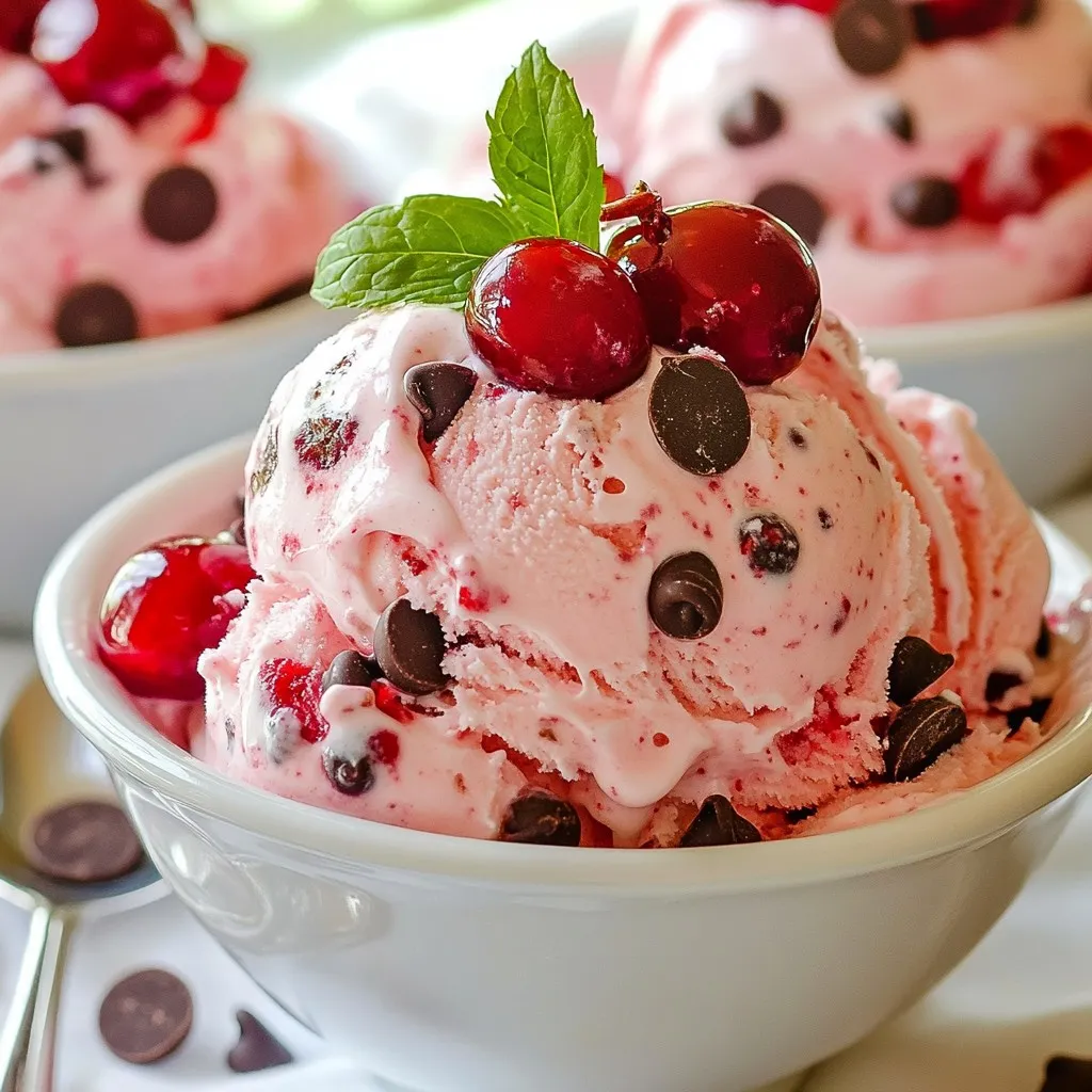 Cherry Chocolate Chip Ice Cream Delightful Homemade Treat