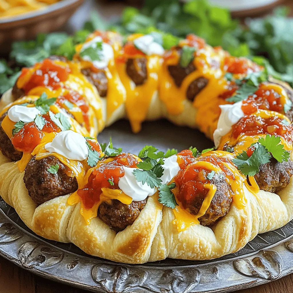 Taco Meatball Ring Flavorful and Fun Meal Idea