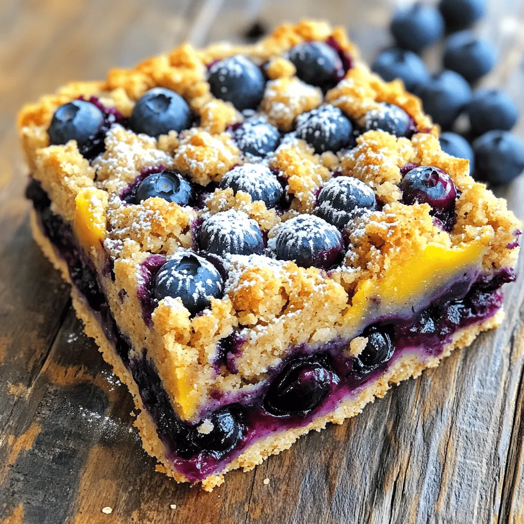 Blueberry Oatmeal Crumb Bars Tasty and Simple Recipe