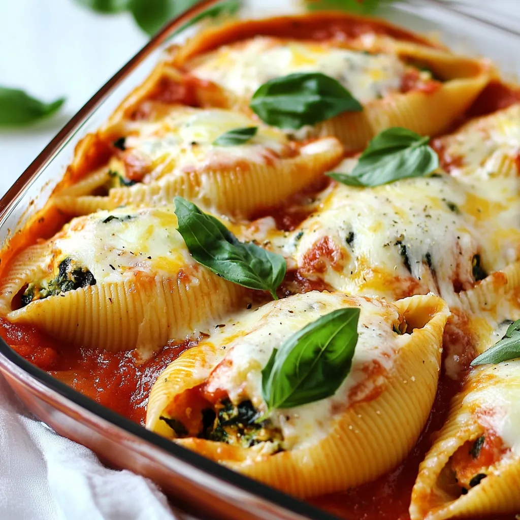 Cheesy Spinach Stuffed Shells Flavorful Dinner Recipe