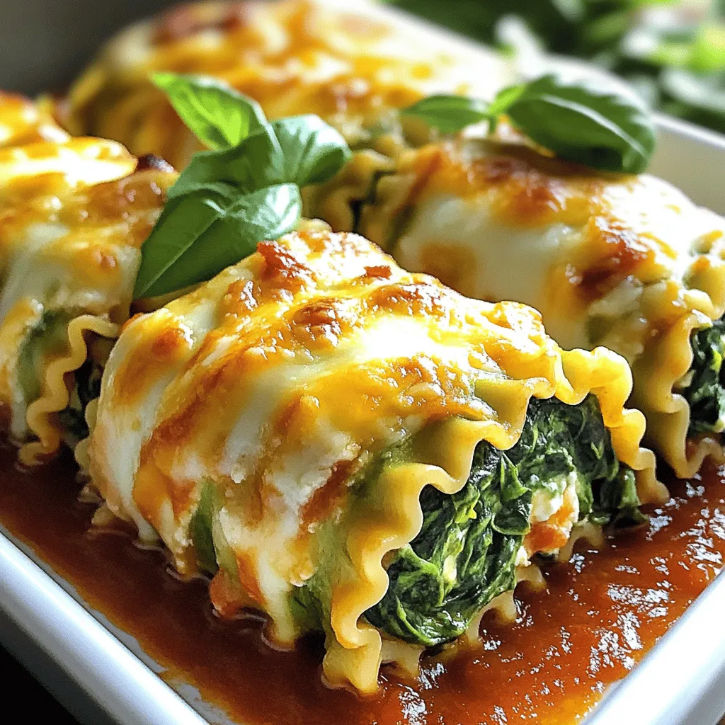 Cheesy Spinach Lasagna Rolls Savory and Satisfying Dish