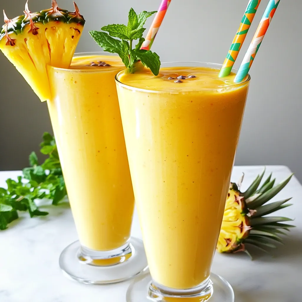 Mango Pineapple Smoothie Refreshing and Vibrant Blend