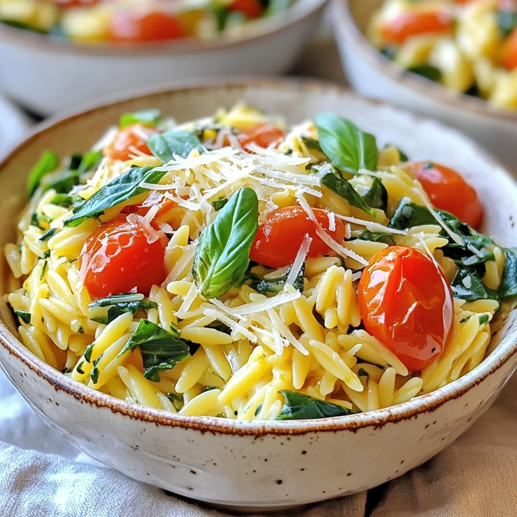 One Pot Garlic Butter Orzo Quick and Flavorful Meal