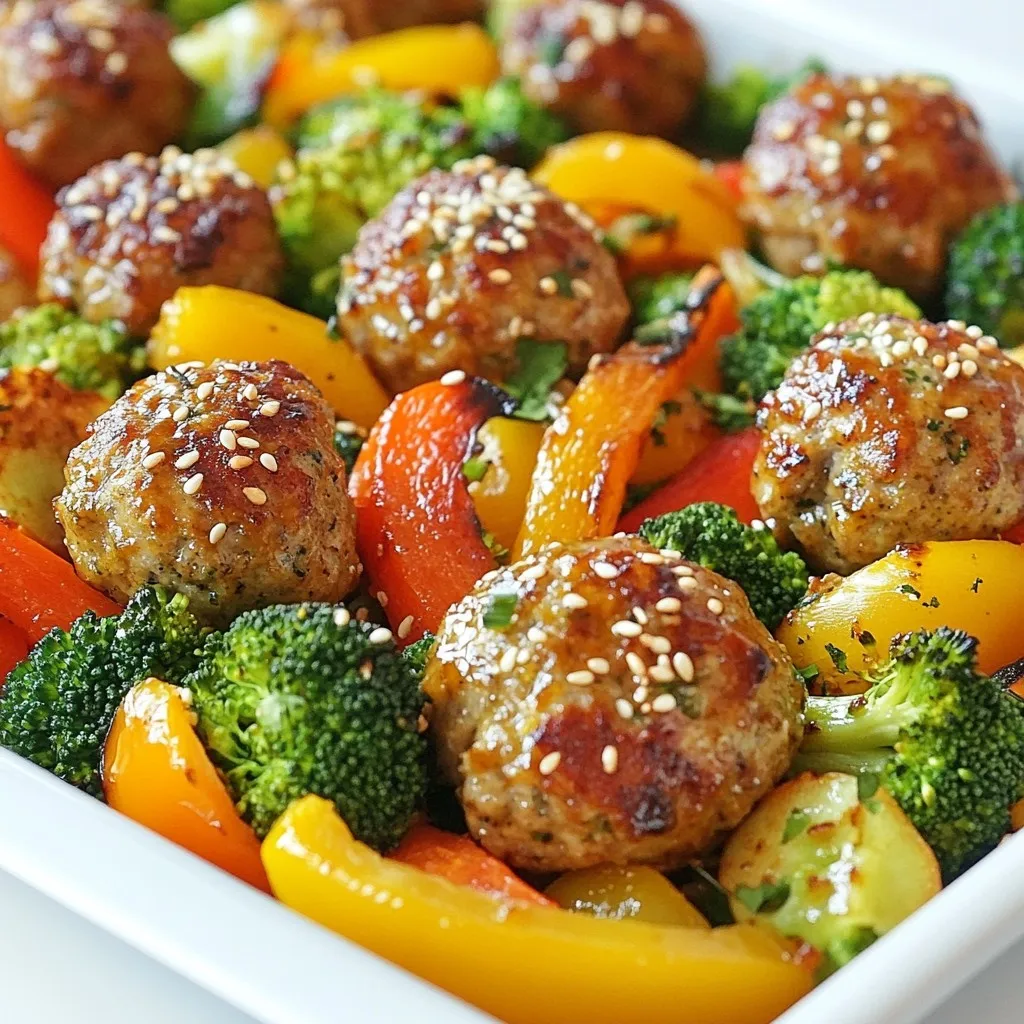 Sheet Pan Sesame Ginger Meatballs Flavorful and Easy