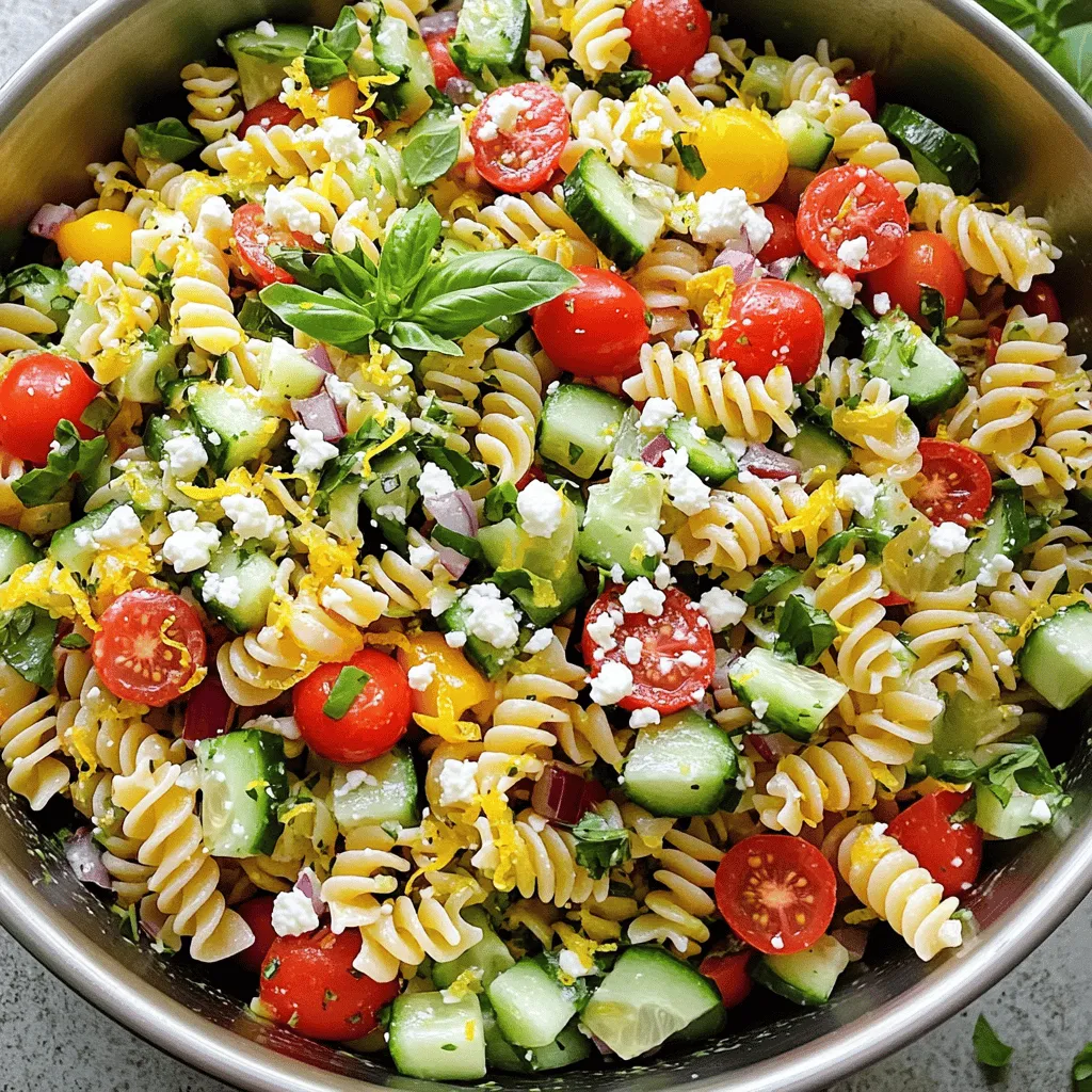 Lemon Basil Pasta Salad Fresh and Flavorful Dish