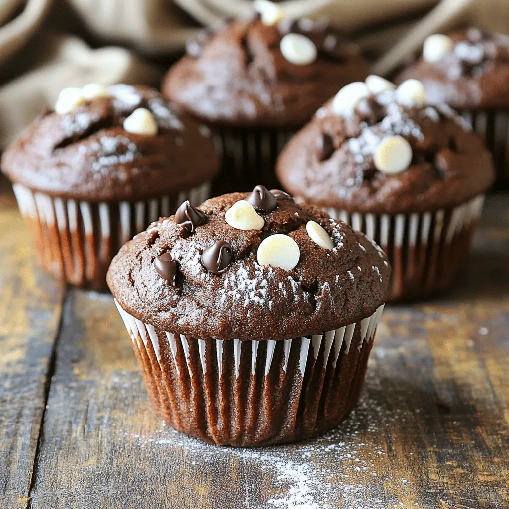 Bakery Style Double Chocolate Pumpkin Muffins Recipe