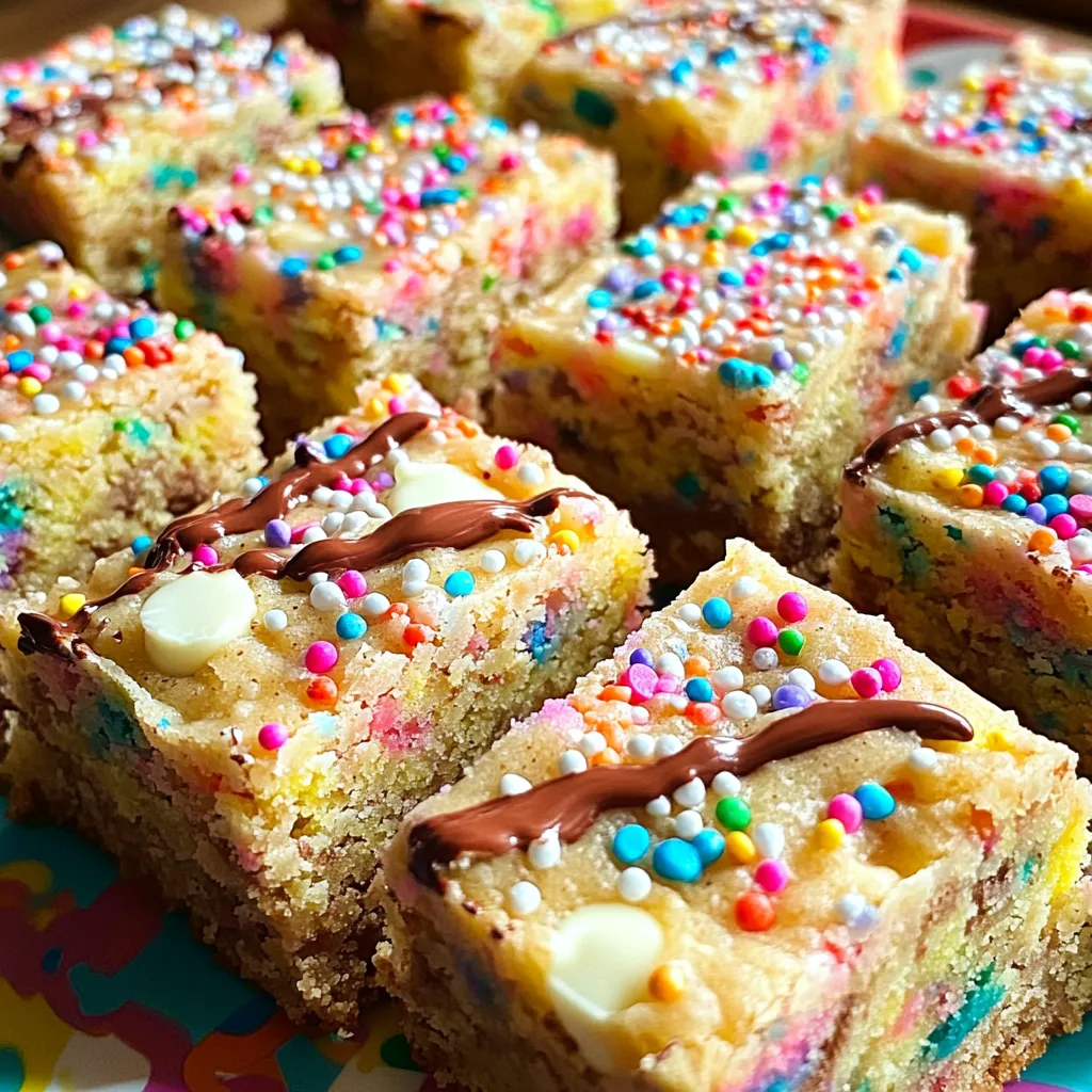 Funfetti Birthday Cake Blondies Delightful Bakery Treat