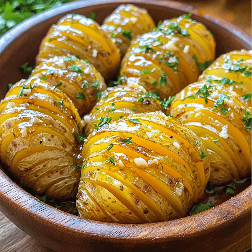 Honey Garlic Butter Hasselback Potatoes Delightful Dish
