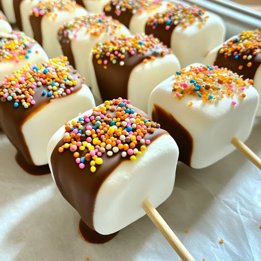 Chocolate Dipped Marshmallow Pops Delightful Fun Treat