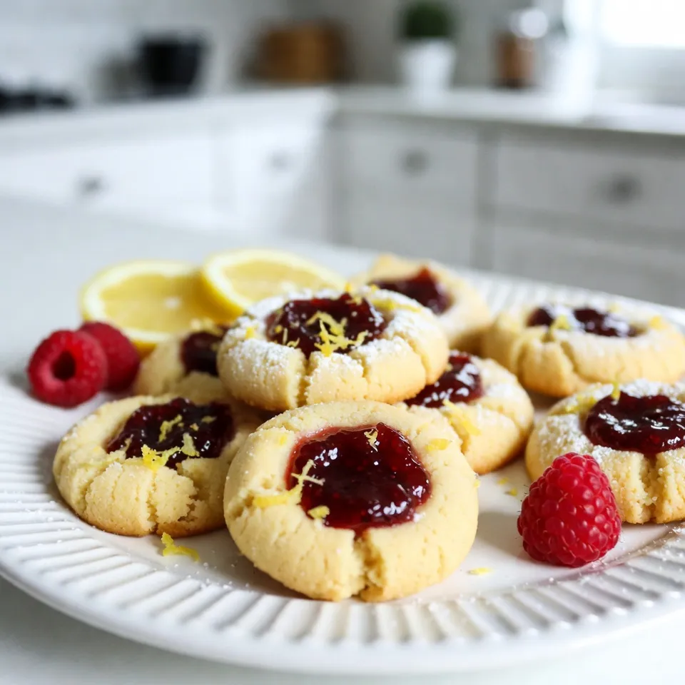 Lemon Raspberry Thumbprint Cookies Tasty and Sweet Treat