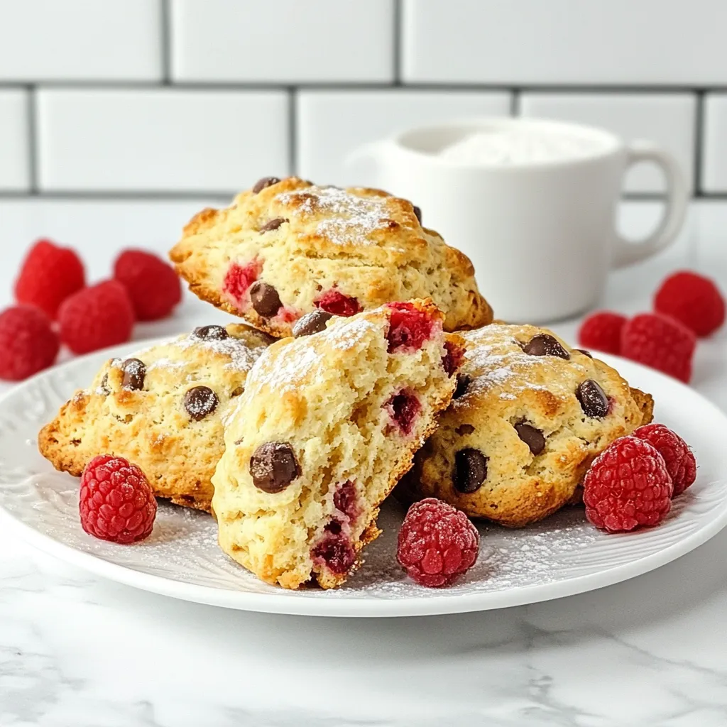 Raspberry Chocolate Chip Scones Tasty and Simple Recipe