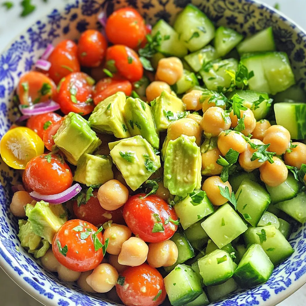 Savory Avocado Chickpea Salad Fresh and Flavorful Mix