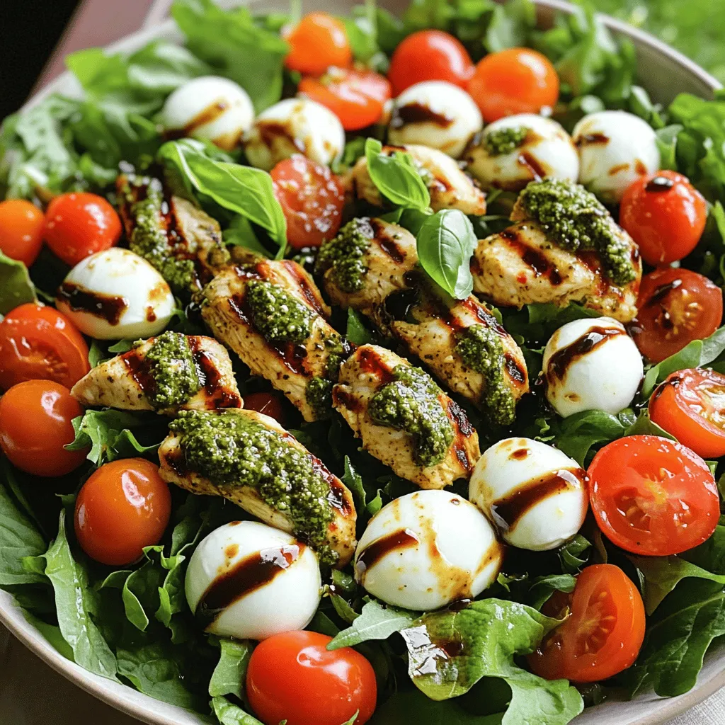 Pesto Chicken Caprese Salad Fresh and Flavorful Delight