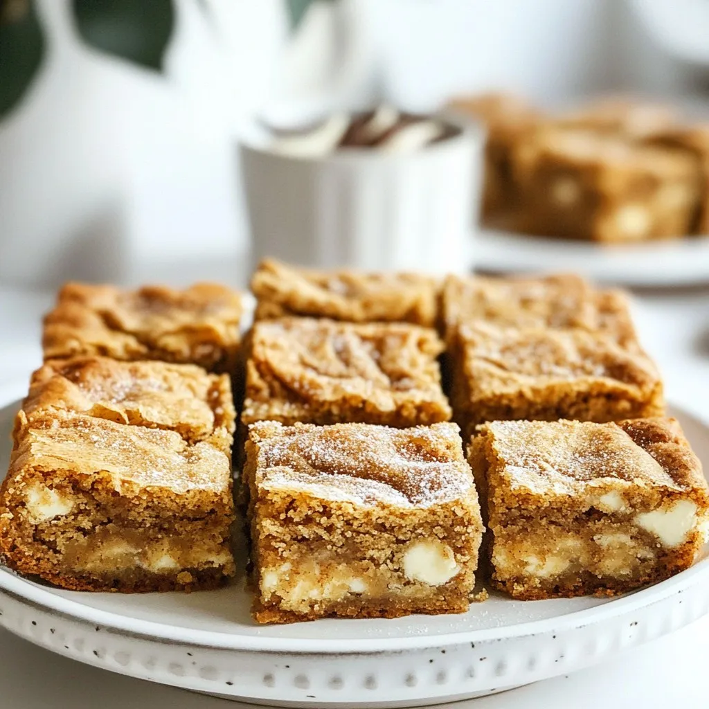 Snickerdoodle Blondies Simple and Sweet Dessert Treat