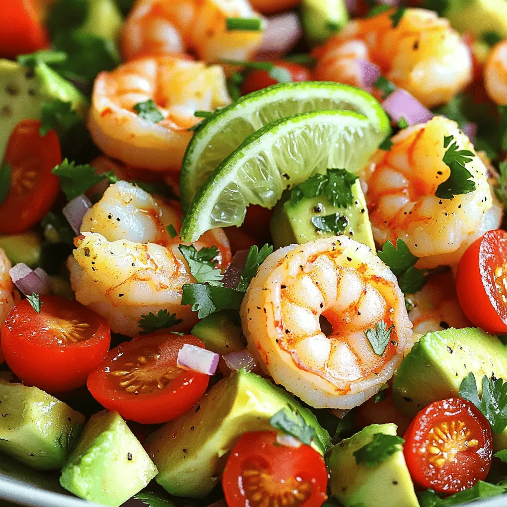 Spicy Shrimp Avocado Salad Fresh and Flavorful Dish