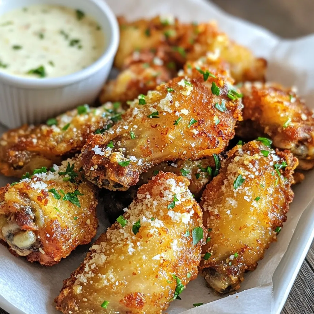 Air Fryer Garlic Parmesan Wings Tasty and Simple Recipe