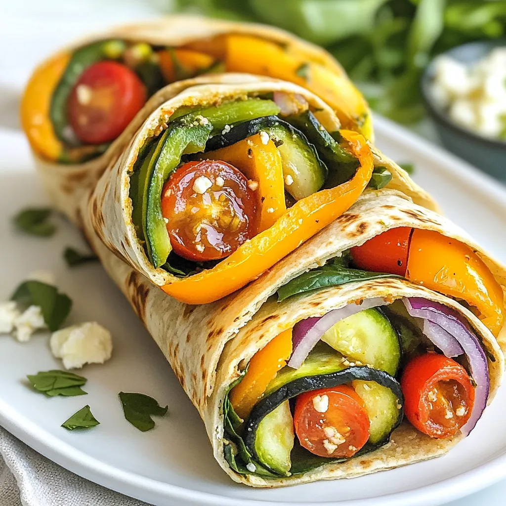 Roasted Veggie Hummus Wraps Nutritious Easy Meal