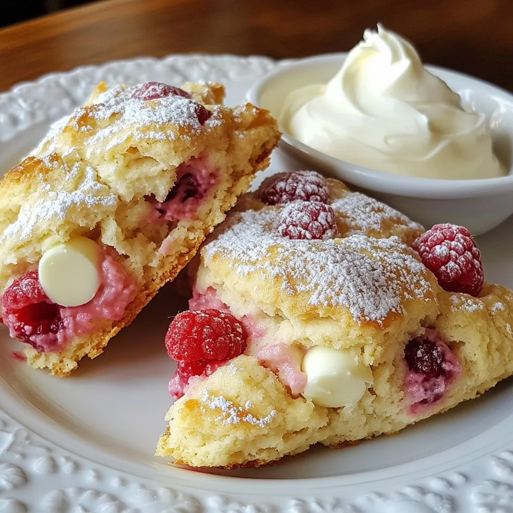 Raspberry White Chocolate Scones Tasty and Easy Recipe